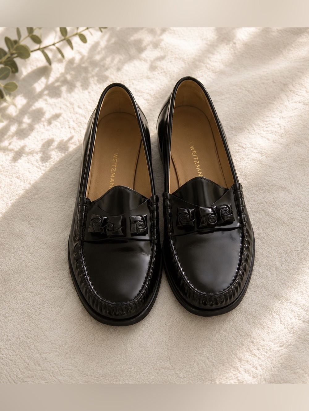 Stuart Weitzman Elegant Black Men's Slip-Ons